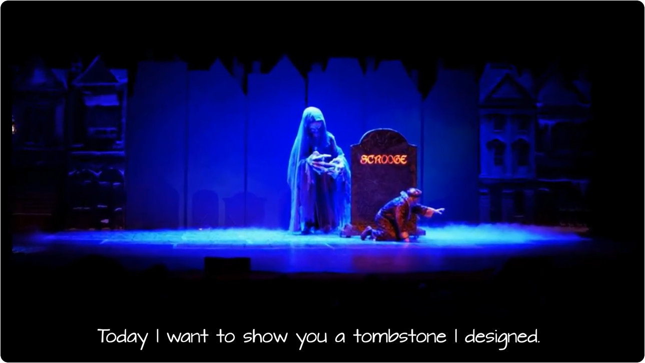 Tombstone Lightbox for A Christmas Carol